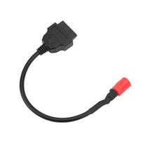 Profesionalus OBD kabelio jungtis 16 kontaktų į 6 kontaktų diagnostikos skaitytuvo adapteris motociklui black