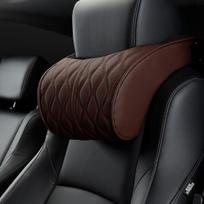 HOT Car Neck Pillow PU Leather Lumbar Waist Support For Seat Memory Backrest Headrest Cushion Auto Gadget Accesorios Interior black