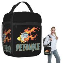 Petanque Gifts For A Player Insulated Lunch Bag for Women Children Portable Food Boxes Thermal Lunch Box Tote One Size black