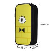 Creative Gravitys Falls Pencil Cases  Pencilcases Pen Box for Girls Boys Big Capacity Bag Students School Zipper Stationery (as the picture,M) black