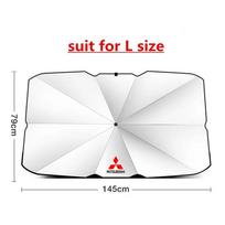 For Mitsubishi Outlander Pajero Asx Colt Lancer EX Evolution L200 Ralliart Car Foldable Windshield Block Heat Sun Shade Umbrella LO7 white
