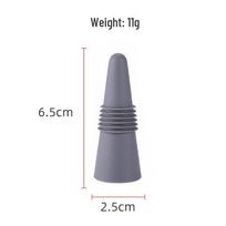 Silicone Wine & Champagne Sealer Bottle Stopper Preserver gray