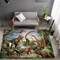 Juros periodo priešistorinis dinozauras flanelinis neslystantis kilimėlis, minkštas grindų kilimėlis vaikų miegamojo namų dekoravimui 40x60cm gray