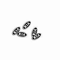 Aliuminio Metalinis Automobilio Logotipas Nuotolinio Raktelio Ženkliukas Lipdukas Kia Stinger Sonet Sportage Ceed Picanto Optima K7 K5 K8 K3 Venga usgm40 black