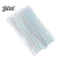 Glitter Chenille Stems for DIY 100Pcs Pipe Cleaners Art Crafts Flexible Colorful Decorative Metallic Wire Flowers Christmas Decorations Floral įvairiaspalvis