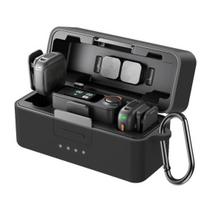 Silikoninis apsauginis dėklas DJI Mic 3, atsparus smūgiams, apsaugantis nuo įbrėžimų, belaidžio mikrofono siųstuvo/imtuvo įkrovimo dėklo apsauginis dangtelis juoda