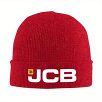 Patch Paper Agriculture JCB Knitted Hat Women's Unisex's Skullies Beanies Autumn Winter Hats Warm Melon Cap red