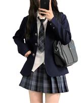Vidurinės mokyklos mergina Jaunesniosios vidurinės mokyklos mergina Mielas fotosesijos vakarėlis JK Ilga mėlyna Dydis M [KALAOK] Uniforma, Uniforma, Cosplay, Moteriškas drabužis, Sijonas, mėlyna