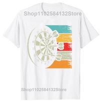 Funny Vintage Darts Dartboard Bullseye Arrow Dart Lovers T Shirts Summer Cotton Streetwear Short Sleeve Birthday Gifts Tshirt S white