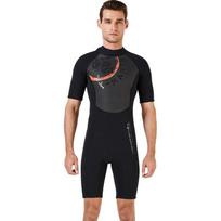 3mm Full Wetsuit Short Sleeve Snorkeling Diving Surfing Jellyfish Protection Unisex Adult Small black