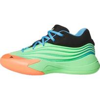 Adidas Dame 10 Slip Resistant Abrasion Resistant Low top Children's Basketball Shoes Green Black Unisex JP8635 35.5 juoda