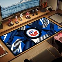 Hansa FC Color Mouse Pad Large Gaming Table Cushion Non-slip Laptop Tablet Big Mousepad XXL Mat Mini PC Playmat With Lock edge 30cmx60cm(11.8x23.6inch) blue