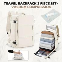 Ryanair Cabin Bags 40x20x25 Travel Backpack with Vacuum Compression Outdoor Handbag for Women Clothing smėlis