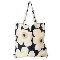 Marimekko Tote Bag Eco Womens 44x43 cm Unikko Cotton 100 Midnight Blue