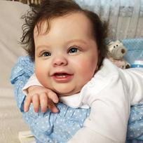 NPK 60 cm Reborn Toddler Doll Kodi Audiniai Kūno rankų Dažai Lėlė Naujagimio Lėlė No Toy brown