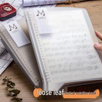 Wide-Spacing Large Grid Music Score Notebook for Beginners – Piano & Guitar Practice 2 Universal Refills white