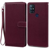 Nord N10 dėklas Oneplus Nord N10 5G dėklui Odinis atverčiamas piniginės dangtelis Oneplus Nord N10 dėklui Minkšto silikono knygos dangtelis Fundas Oneplus Nord N10 5G black