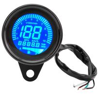Akozon Tachometras Motociklo LCD Matuoklis Tachometro Daviklis Odometras Spidometras 0-199km/h (Juoda) default