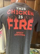 Wendy's This Chicken Is Fire Spicy Chicken Employee Uniform T-shirt Gray Medium Unisex T-Shirt L