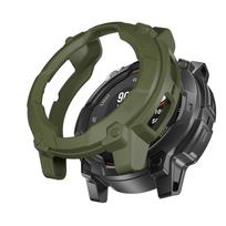 Minkštas TPU dėklas, skirtas „Garmin Instinct 3 Solar 45/55mm“ tuščiaviduriam apsauginiam dėklui, itin lengvam, aukštos kokybės laikrodžio dėklo pakeitimui. for Instinct 3 50mm žalia