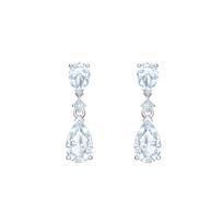 Swarovski Rūmų lydinio auskarai Moteriški auskarai 5576616 White Gold-Plated white