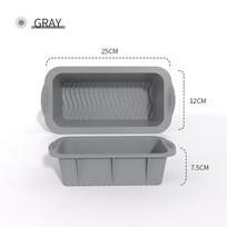 3 pack Silicone Bread Loaf Pans - Baking Mold For Baking Cakes,Brownies,Long loaf of bread Cheesecakes,Homemade Cakes Breads,Mea gray