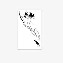 Literary Ink And Wash Lotus Tattoo Sticker, Waterproof And Long-Lasting, Women'S Calf Advanced Sense Simulation Tattoo 9*15 white