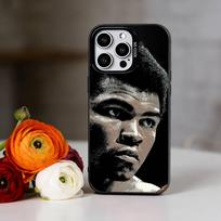 M-Muhammad Ali dėklas telefonui iPhone 17,16,15,14,13,12,11 Plus,Pro Max,XS,Spalvotas sidabru dengtas vidinis dangtelis iPhone15plus gray