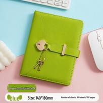 Trendy Heart Lock Diary & Planner: Stylish and Secure mėlyna