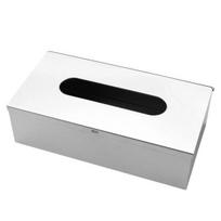 Stainless Steel Tissue Box, with Flip-Top Design, Easy Refill Smooth Paper Towel Extraction, Waterproof Rust-Resistant Tissue Holder sidabras
