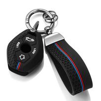 Silicone Shell Fob for BMW X5 E53 X3 F83 E46 E39 E38 E60 E63 E61 E64 Series 3 5 7 330i Z3 Z4 E85 E86 M5 325i Car Key Case Cover ad2 black