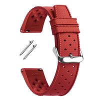 18mm 20mm 22mm Tropic silikoninė apyrankė su greito atsegimo mechanizmu laikrodžiui Seiko Rolex Rubber apyrankė Minkšta sportinė vyriška moteriška apyrankė ant riešo 18mm raudona