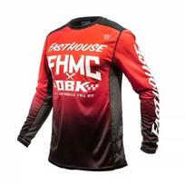 FASTHOUSE Motocross Riding T-Shirt Men Women Quick-Dry Breathable Mesh Cycling Apparel Outdoor Sports XXS red