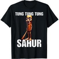 Juokingi tung tung tung sahur itališkas smegenų puvinys gen z Marškinėliai S juoda