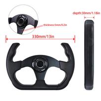 Limited Time Promotion Drift Modified Racing Steering Wheel ABS and Leather Classic Steering Wheel 630-01 no logo gray