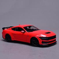 1:24 Mustang Dark Horse  Alloy Track Racing Car Model Diecast Metal Muscle Sports Vehicle Car Model Simulation Kids Toy Gift red