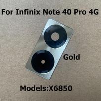 Infinix Note 40 Pro Pro+ Plus 4G 5G Galinės Kameros Stiklinis Lęšio Dangtelis Su Klijais Lipduku Remonto Dalys X6850 X6851 X6851B Note 40 Pro 4G Gold gray