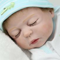 NPK 19  Reborn Baby Dolls Viso kūno Vinilo Silikono Naujagimio Kūdikių Lėlės Kalėdinės dovanos 48cm gray