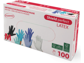 SHIELD TOP GLOVE Lateksinės pirštinės L dydis 100 vnt, be pudros, vienkartinės