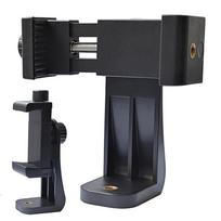 Universalus 360 laipsnių mobiliojo telefono spaustukas su trikojo laikikliu, suderinamas su 1/4 atsukamu mobiliojo telefono laikiklio staliniu trikojo adapteriu, skirtu iPhone black