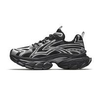 Anta Fuyou Fashion Comfortable Shock Absorbing Wear Resistant Low Top Dad Shoes Men sneakers Black Silver 112618899-1 41 gray