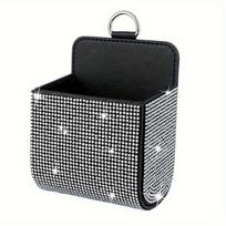 1PC Shiny Car Storage Box Rhinestone Storage Box Shiny Car Interior Decoration Fashion Design Car Put Mobile Phone ID Storage Box balta