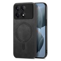 Magnetic Leather Case For Xiaomi Redmi Note 13 Pro Plus 12 13C 13T POCO X6 5G C65 Wireless Charging Anti-drop Slim Skin Cover For Xiaomi 13Tpro geltona