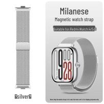 Milanese Magnetic Watch Strap for Xiaomi & Redmi (10/9/8 Pro & 4/5/6) Universal for Xiaomi 8/9/10 Pro/Redmi Watch 4/5/6 gray