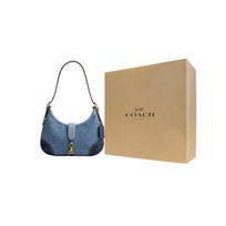 COACH Hamptons Džinsinis Hobo Rankinė, Rankinė, Pečių Krepšys Didelis Moteriškas Mėlynas Gift Box Set (Basic Set + Yellow Gift Box) mėlyna