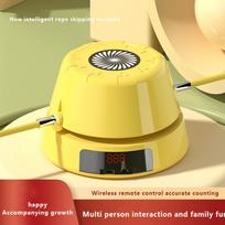 Electric Jump Rope Machine 10 Speeds Automatic Intelligent Electronic Counting Jump Rope Machine Yellow yellow