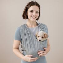 Reguliuojama gyvūno nešynė-kuprinė katinams ir šunims, nešiojama, lauko pasivaikščiojimams, kelionėms, lengva, paprasta, gyvūnų nešiojimo reikmenys šviesiai pilka spalva