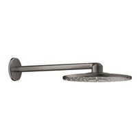 Grohe lietaus dušo galva su laikikliu iš sienos Rainshower SmartActive brushed hard graphite spalvos