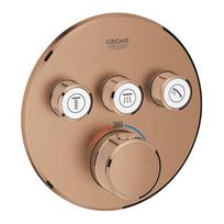 Grohe Grohtherm SmartControl 3 išėjimų potinkinis termostatinis maišytuvas, brushed warm sunset spalvos