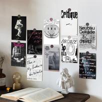 Meloin Emo cionalus Interjero Atvirukų Rinkinys Mini Plakatas white